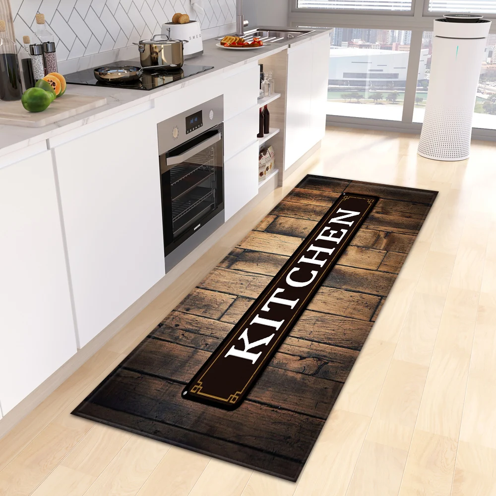 Commercial Kitchen Zones - Läuferteppich im Vintage-Stil mit Küchenthema, rutschfeste,