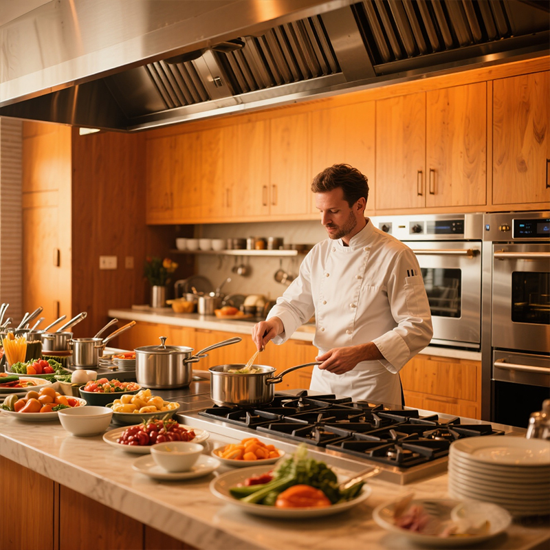 Commercial Kitchen Projects - Automatische kommerzielle Küchenausrüstung, Gas, elektrischer Kochbereich,
