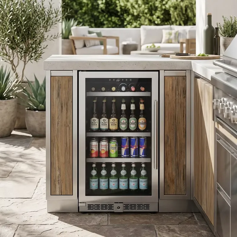 Commercial Kitchen Zones - Edelstahl-Unterbaukühlschrank mit zwei Kühlzonen, Einbaukühlschrank für