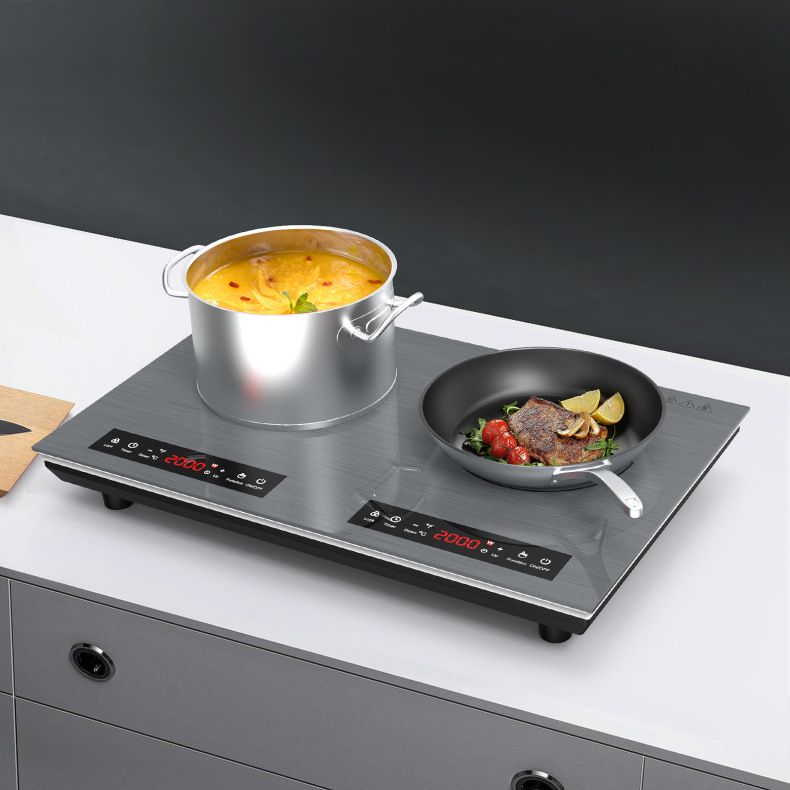 Commercial Kitchen Zones - Doppelbrenner-Induktionskochfeld, 110V Doppelkochplatte, Arbeitsplatten- und Einbau-Küchengerät