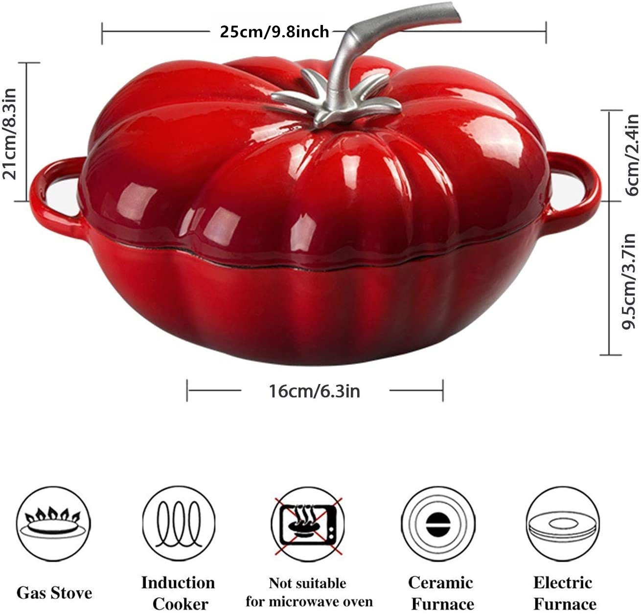 25cm Tomaten emaillierter holl – Soup Kettle Warmer Bewertung und Preis