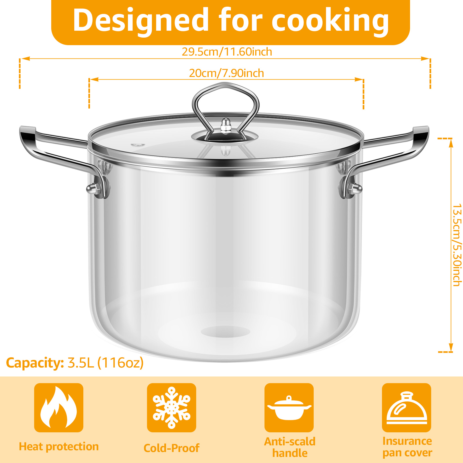2,5L/3,5L Glas-Kochtopf mit De – Soup Kettle Warmer Bewertung und Preis